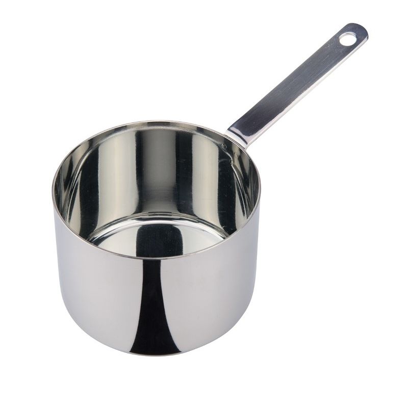 Stielkasserolle  mini  Edelstahl  Durchmesser 7 cm  Hhe 3-5 cm