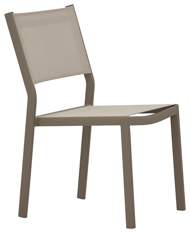 Stuhl - Enrica2 - Metallstruktur - Sitzflahcke und Ruckenlehne auf Textylen