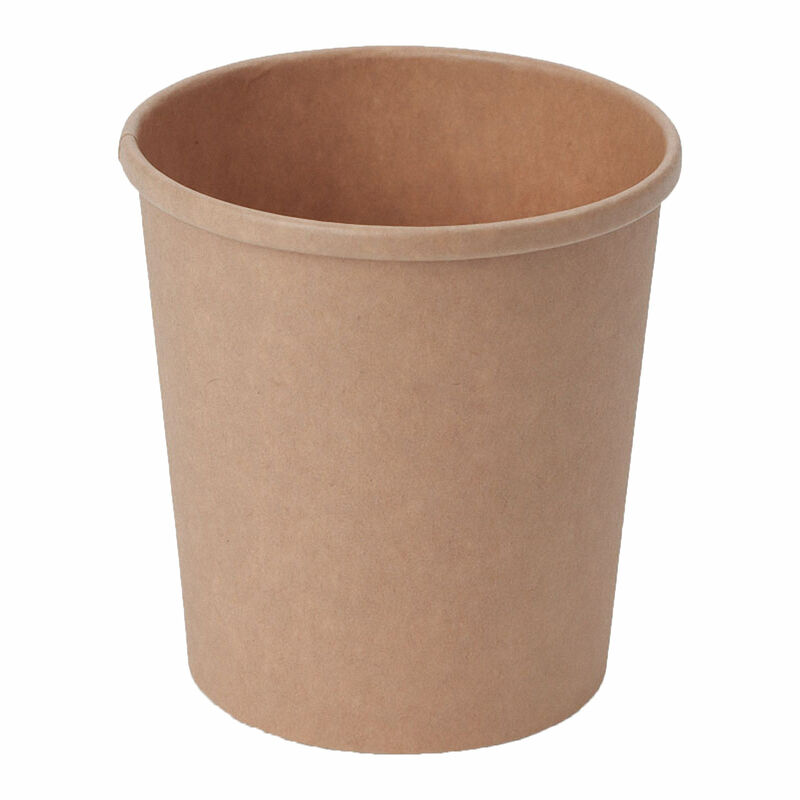 Suppenbehlter Suppenbecher aus Kraftpapier braun 400ml FSCR- 25 Stk-