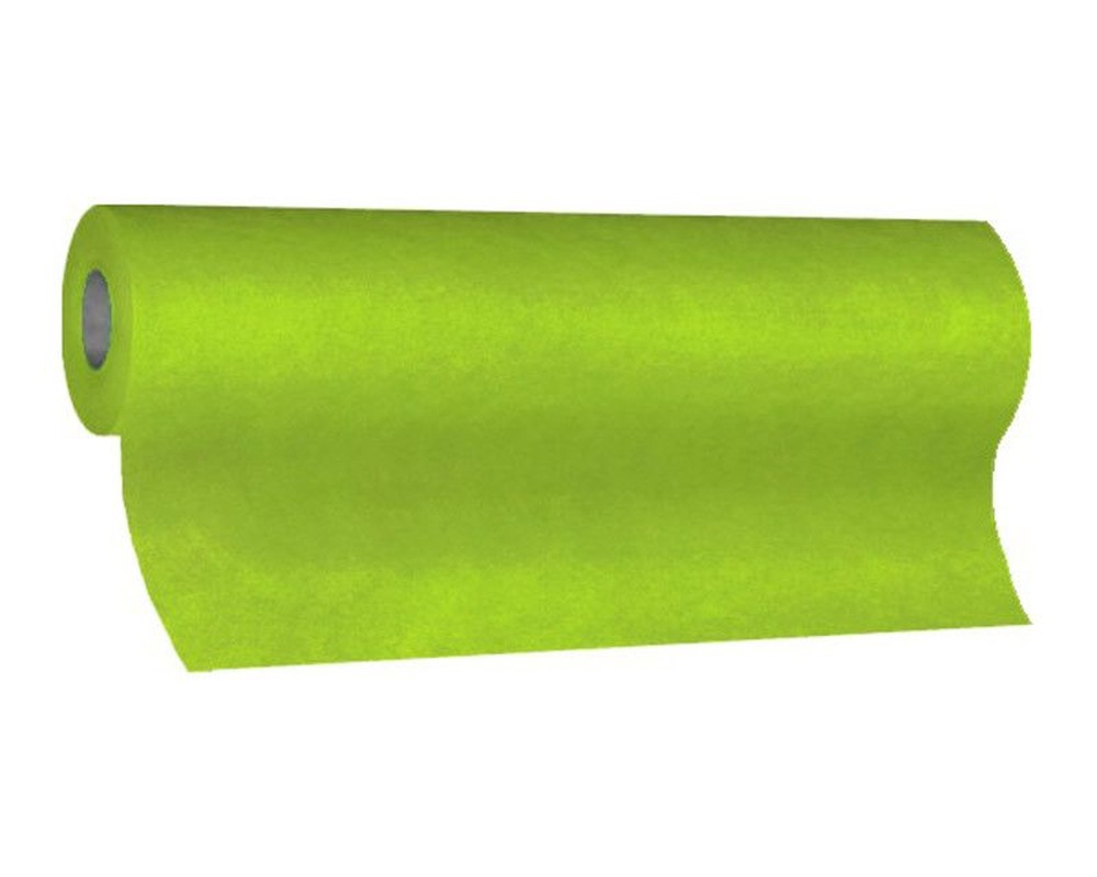 Tischläufer Airlaid 24m x 40cm - alle 120cm perforiert- stoffähnlich- gelbgrün