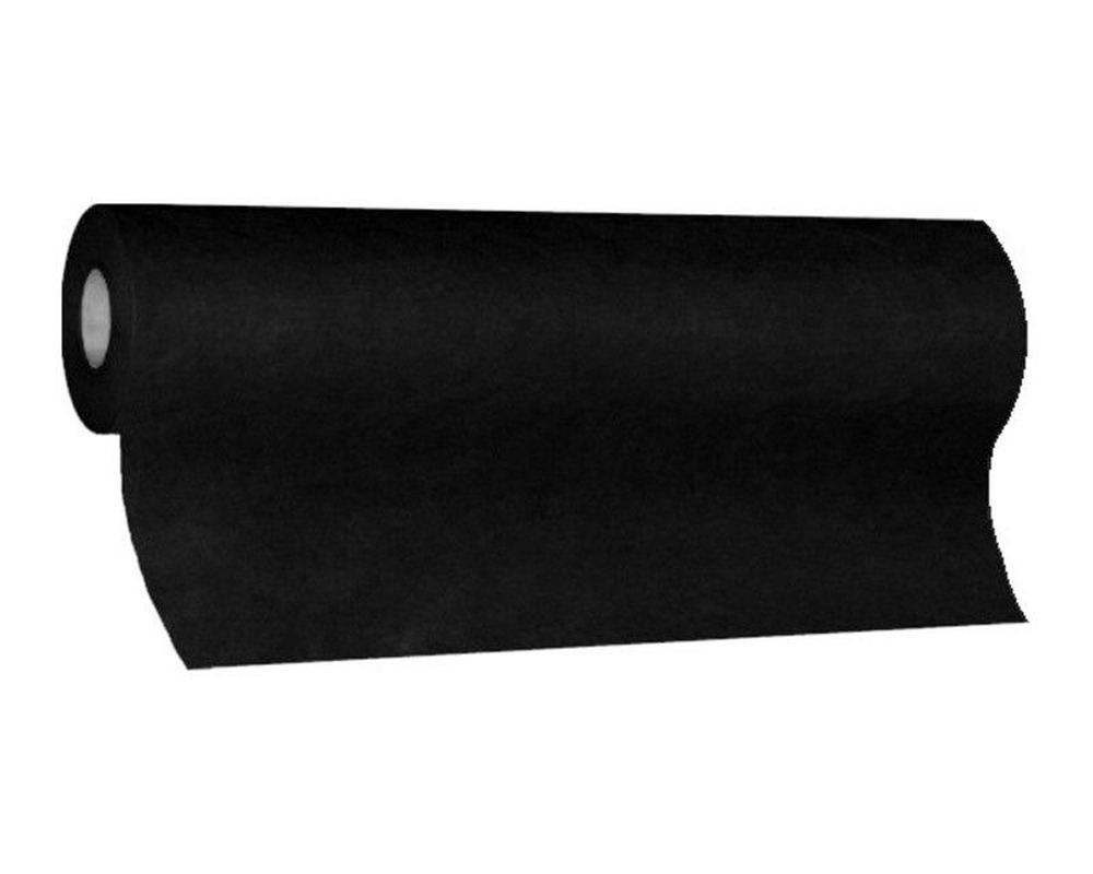 Tischläufer Airlaid 24m x 40cm - alle 120cm perforiert- stoffähnlich- schwarz