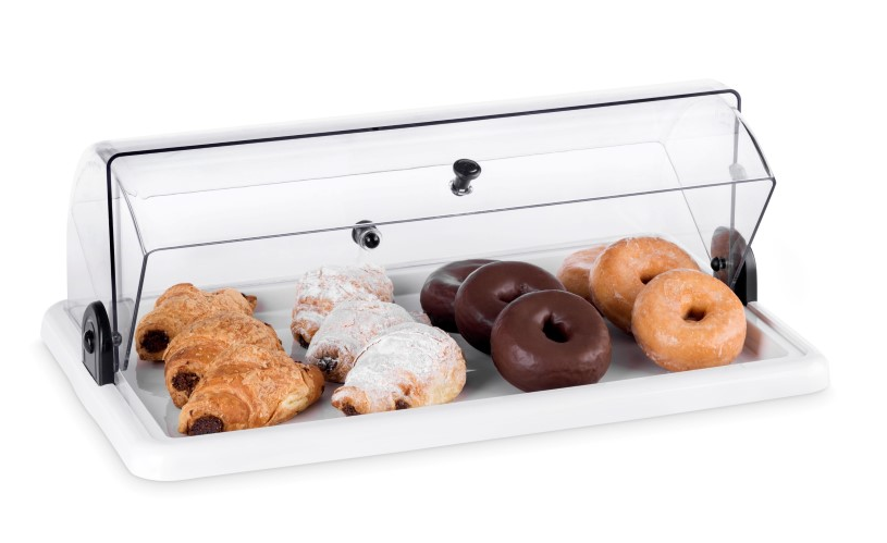 Tischvitrine  neutral  Croissants  Breite 400 mm