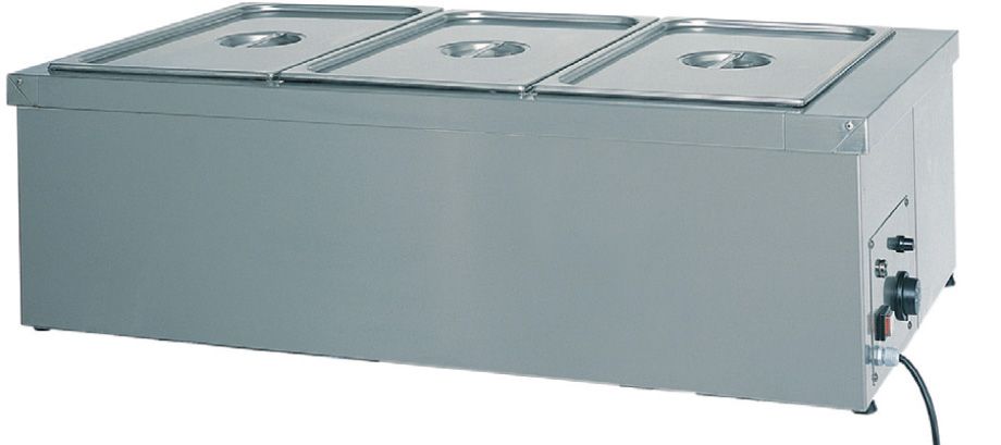 Trocken-Bain-Marie  Tischgert  geeignet fr 3 GN1-1 Behlter  B 1100 mm