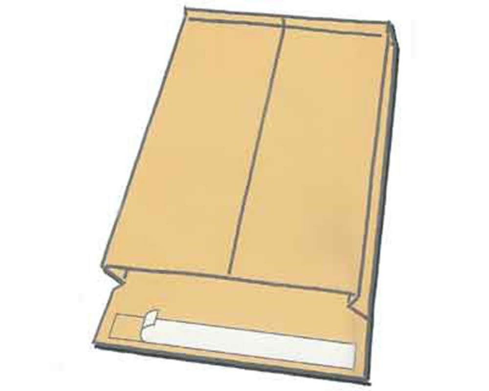 Versandbeutel B4 mit Seitenfalten 250x353mm- braun- 25 Stk-