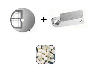 Wrfelgitter mit Schneidemesser fr Mozzarella Schneider  20 x 20 x 8 mm